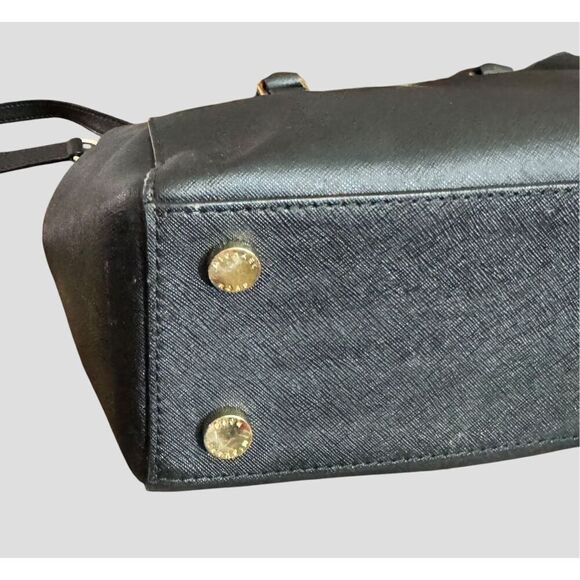 Michael Kors Kellen Black Medium Saffiano Tote Crossbody - Picture 6 of 11